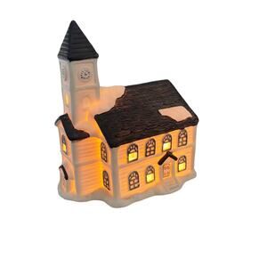 Liberty Bell Christmas Illuminated Hand Painted Ceramic House Church Bulb Incl